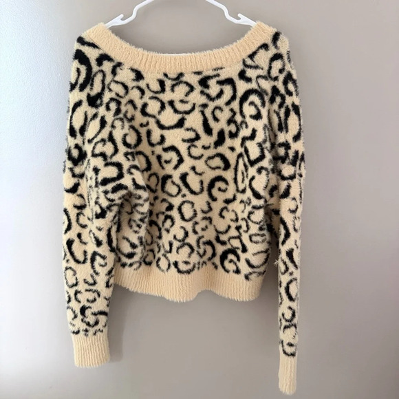 For Love And Lemons Leopard Print Cardigan in Cream and Black - Picture 5 of 5
